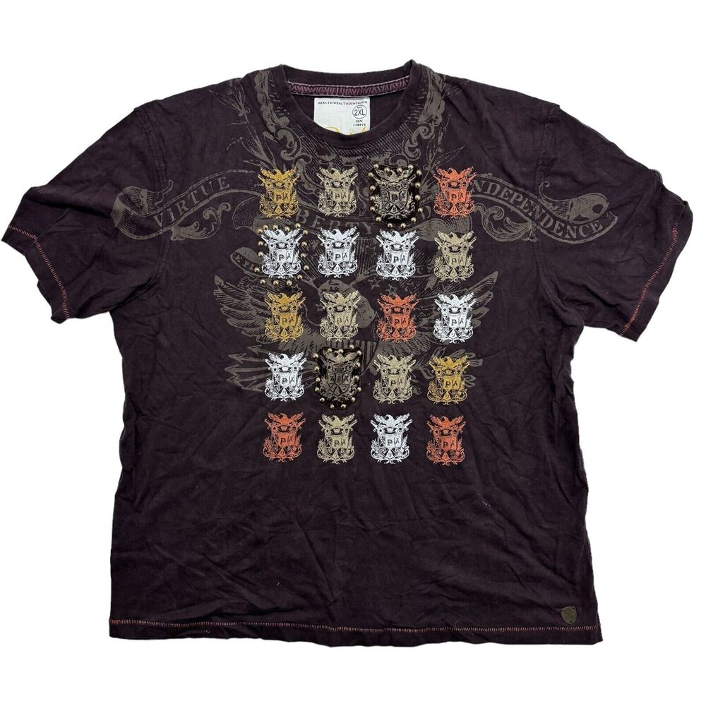 Woman's Liberty Parish Brown Gothic Punk T-Shirt Gaudy Designed Clothing HW&W